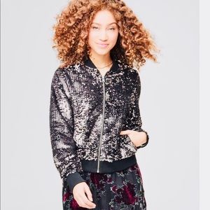 Aeropostale Sequins Embellished Bomber Jacket